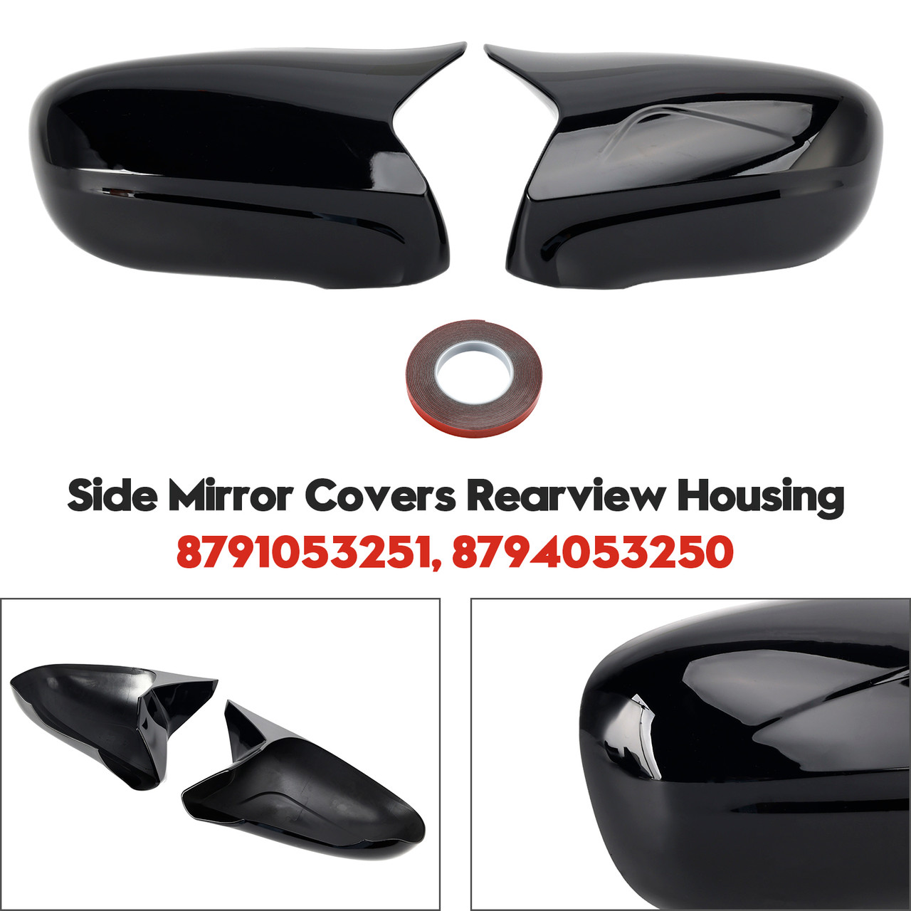 2007-2009 Lexus ES350 2007-2009 Base Side Mirror Covers Rearview Housing Black Generic