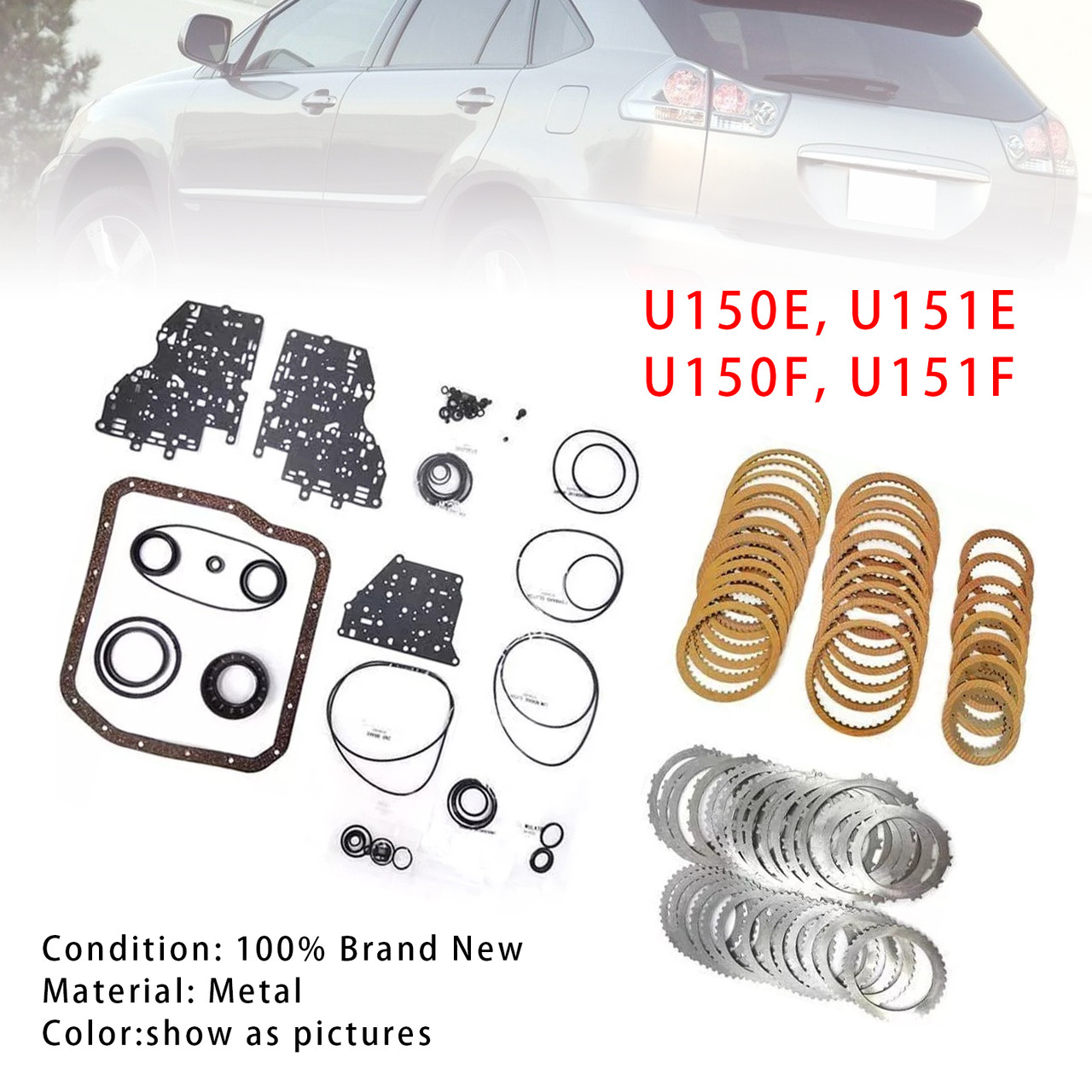 LEXUS RX330 RX350 Auto Transmission Master Rebuild Kit Clutch Discs Gasket U150E U151E Generic