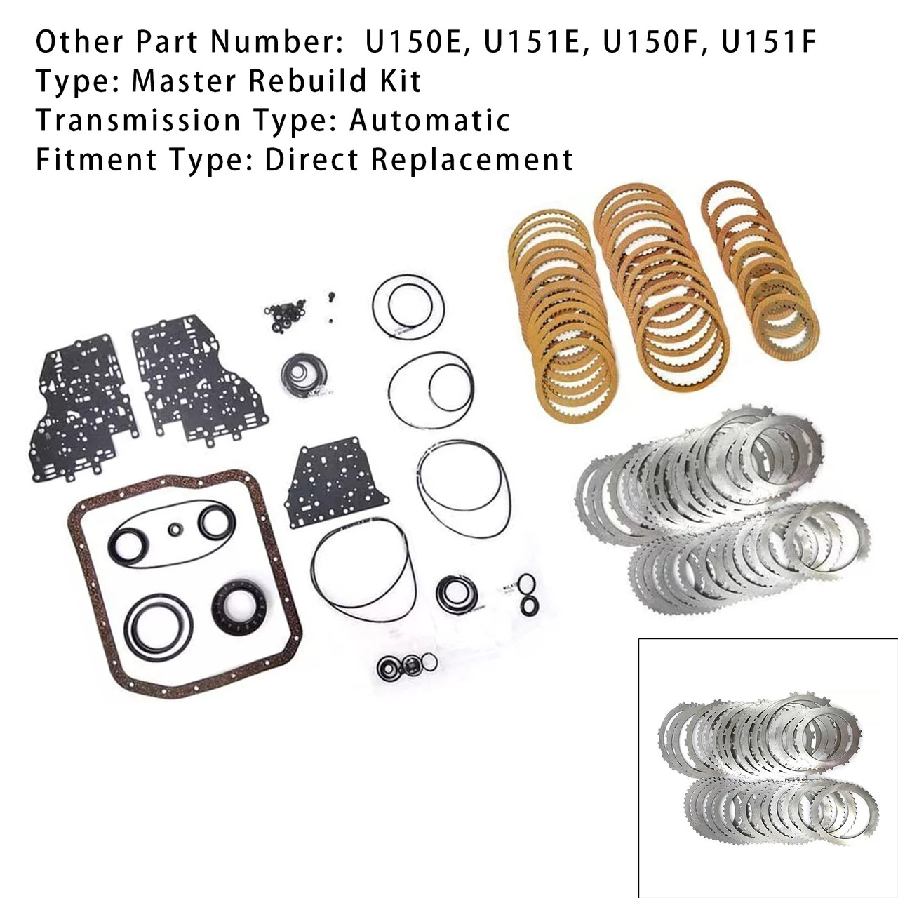 TOYOTA AVENSIS CAMRY Auto Transmission Master Rebuild Kit Clutch Discs Gasket U150E U151E Generic