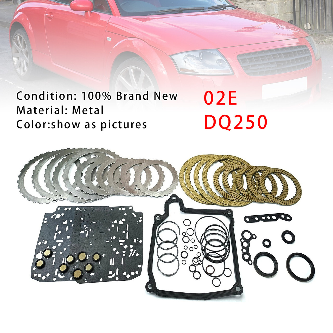 2003-2014 VW BEETLE L4 Transmission Master Rebuild Kit Overhaul Clutch Plates 02E DQ250 Generic