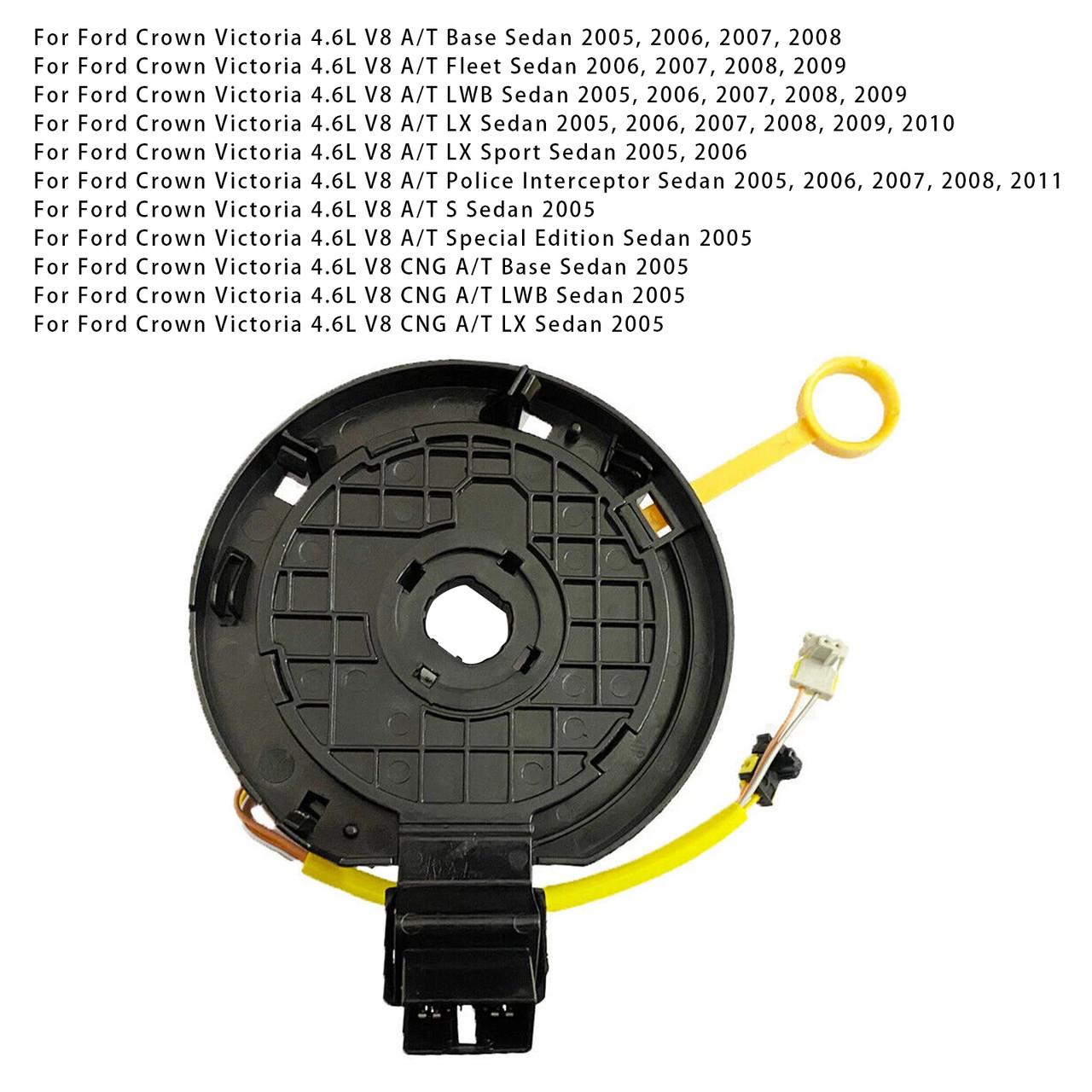 2005-2011 Ford Crown Victoria 4.6L V8 Clock Spring 6W1Z-14A664-A Generic