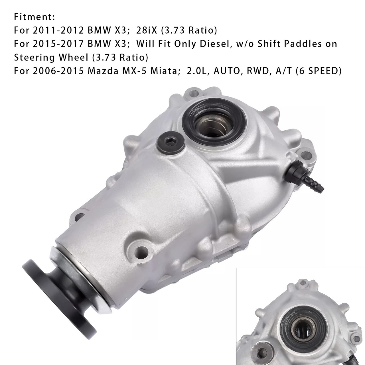 2006-2015 Mazda MX-5 Miata Front Differential Carrier Assembly 3.73 Ratio 31507592002 Generic