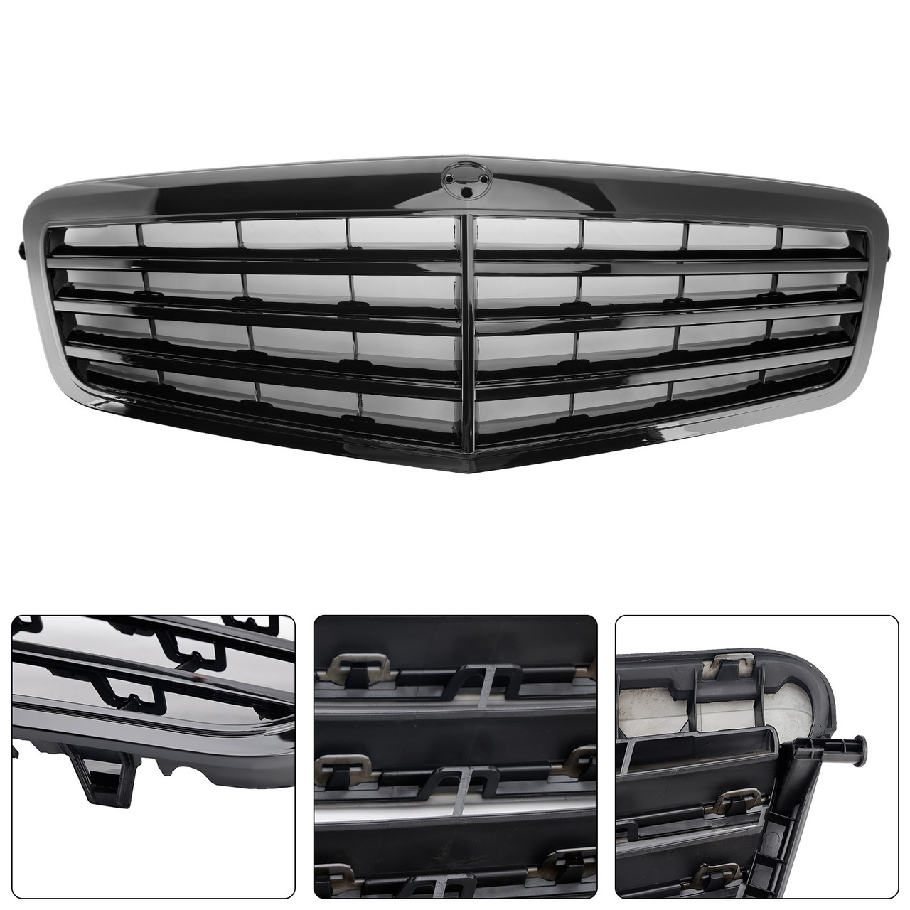 2009-2013 Mercedes-Benz E-Class Upper Grille Black Generic