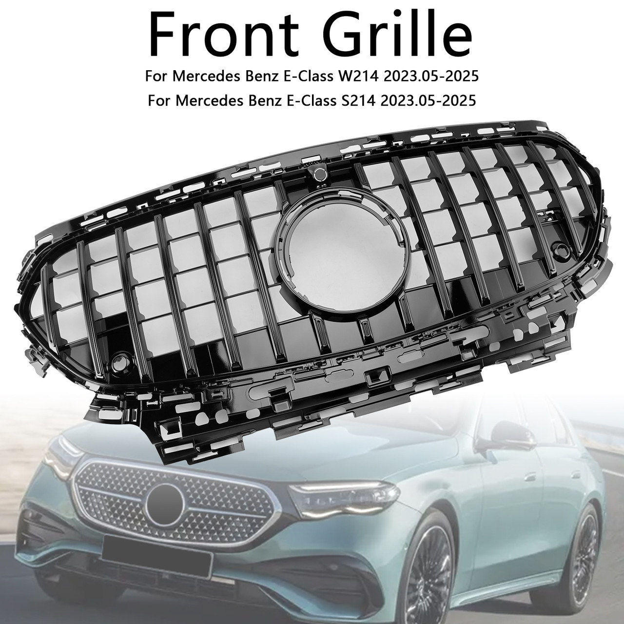 2023-2025 Mercedes Benz E-Class W214 S214 X214 Front Grille Black Generic
