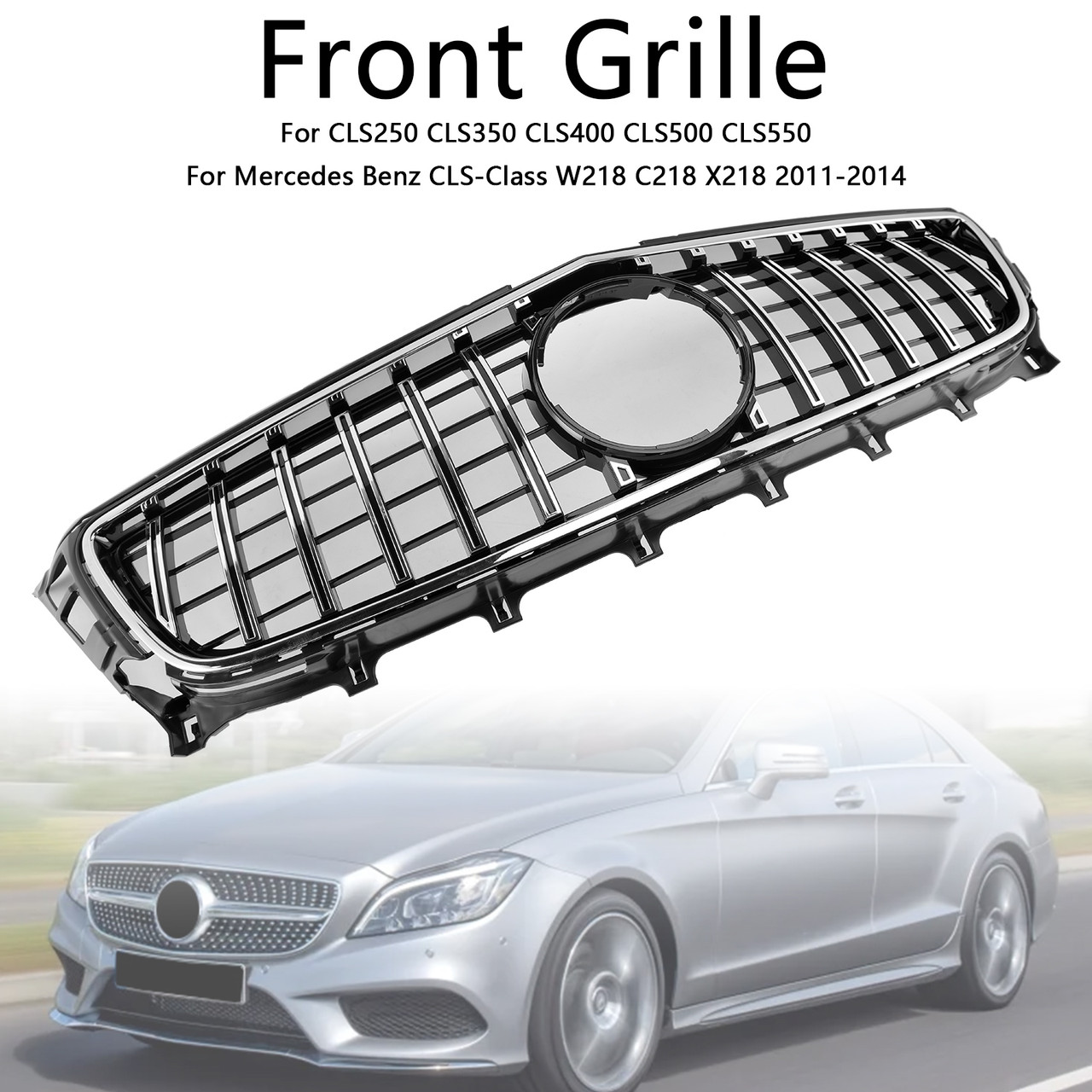 2011-2014 Mercedes Benz CLS-Class W218 C218 X218 Upper grille with logo Generic