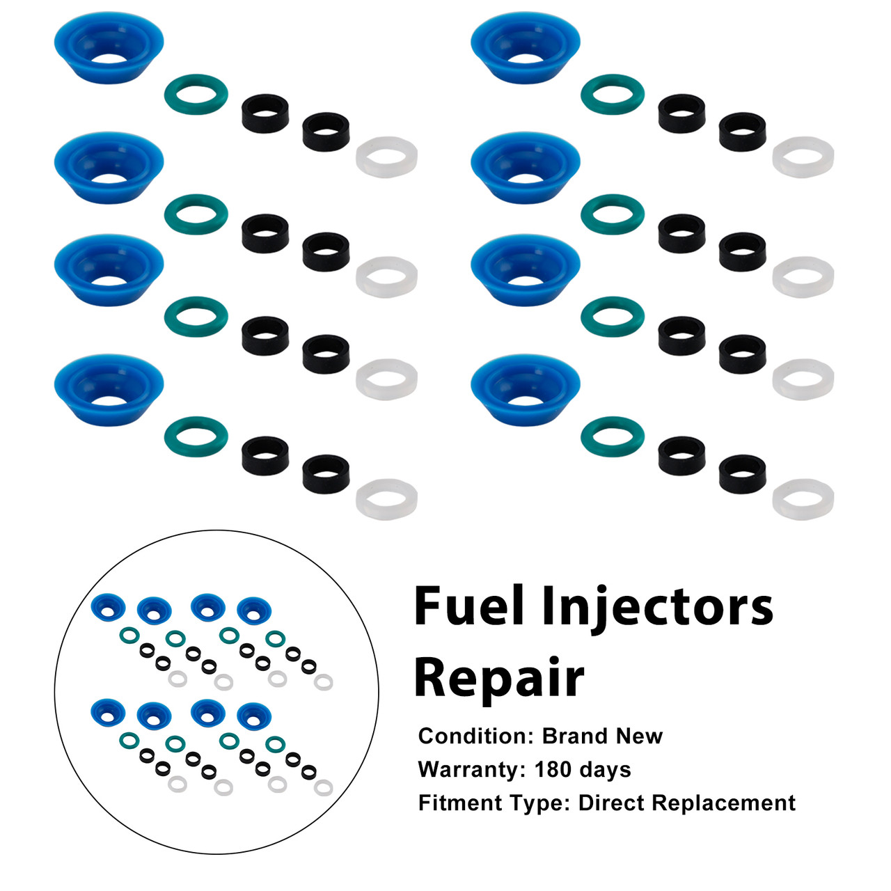 2015-2020 Chevrolet Suburban 8PCS Fuel Injectors Repair Kit Generic