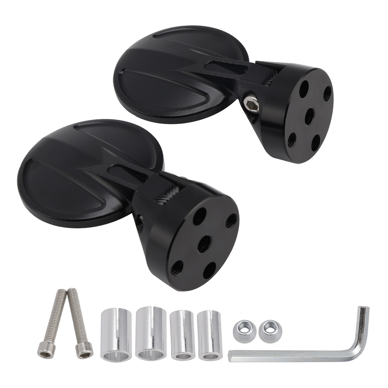 Pair Aluminum Mini Round Bar End Mirror For Vespa GT GTL GTS GTV 125 200 250 300