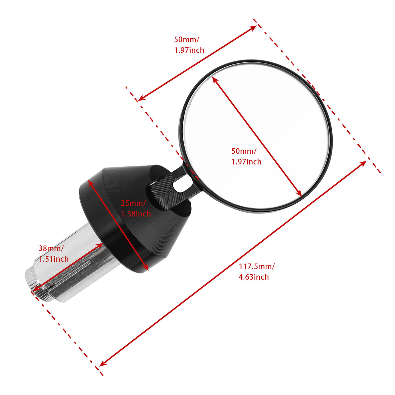 CNC Bar-end Mirror Rear View Mirrors Small Tracker Clubman For Vespa GTS 300