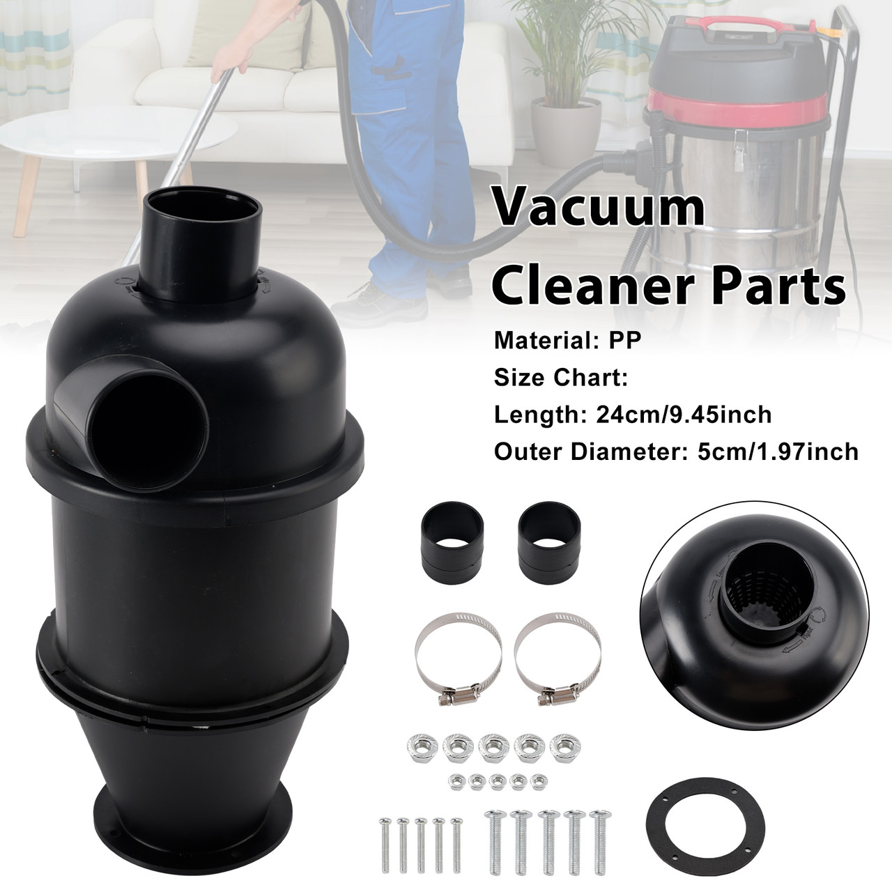 Cyclone Filter Dust Collector Sturdy Dust Separator for DIY Woodworking Sand