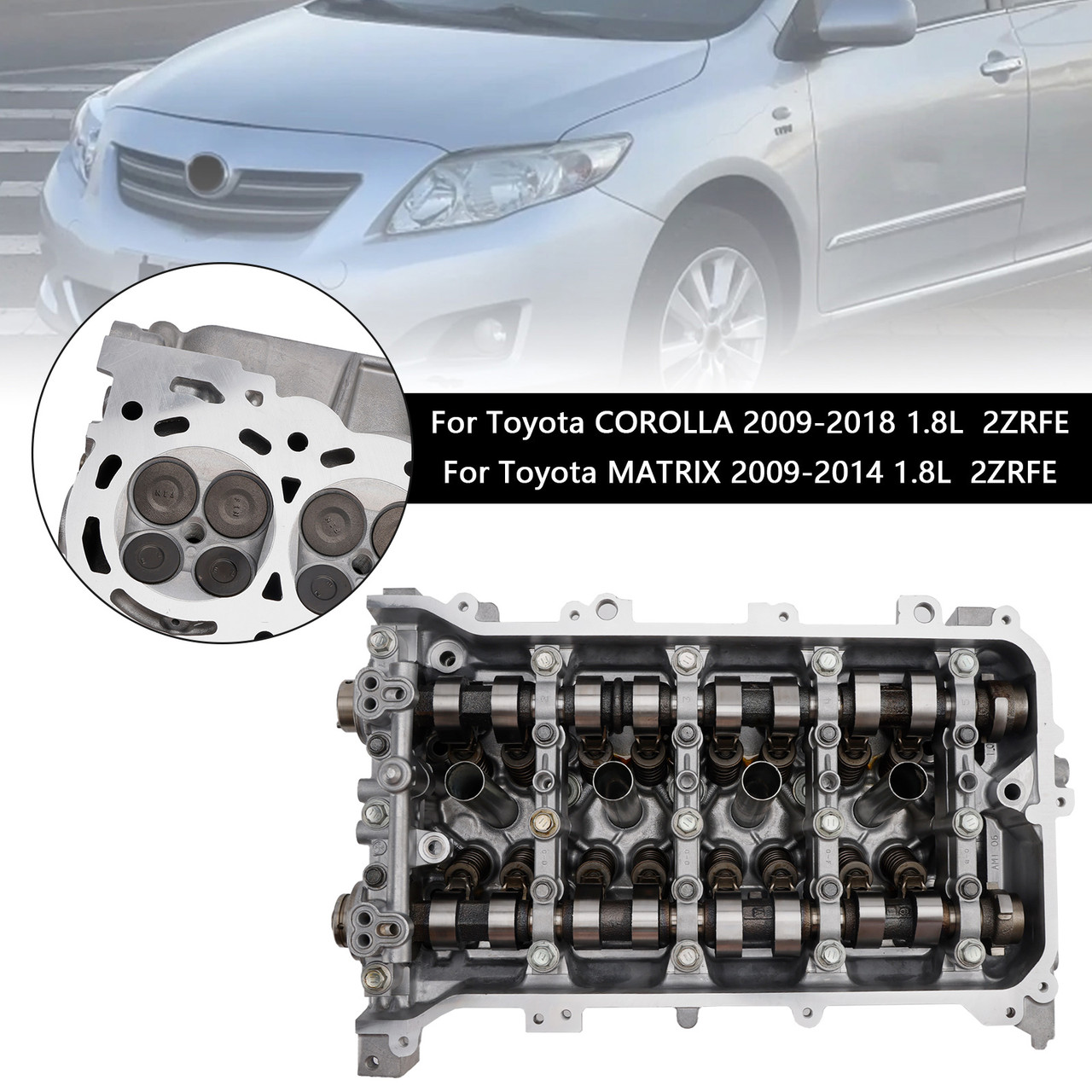 2009-2014 Toyota MATRIX 1.8L Cylinder Head 2ZRFE Generic