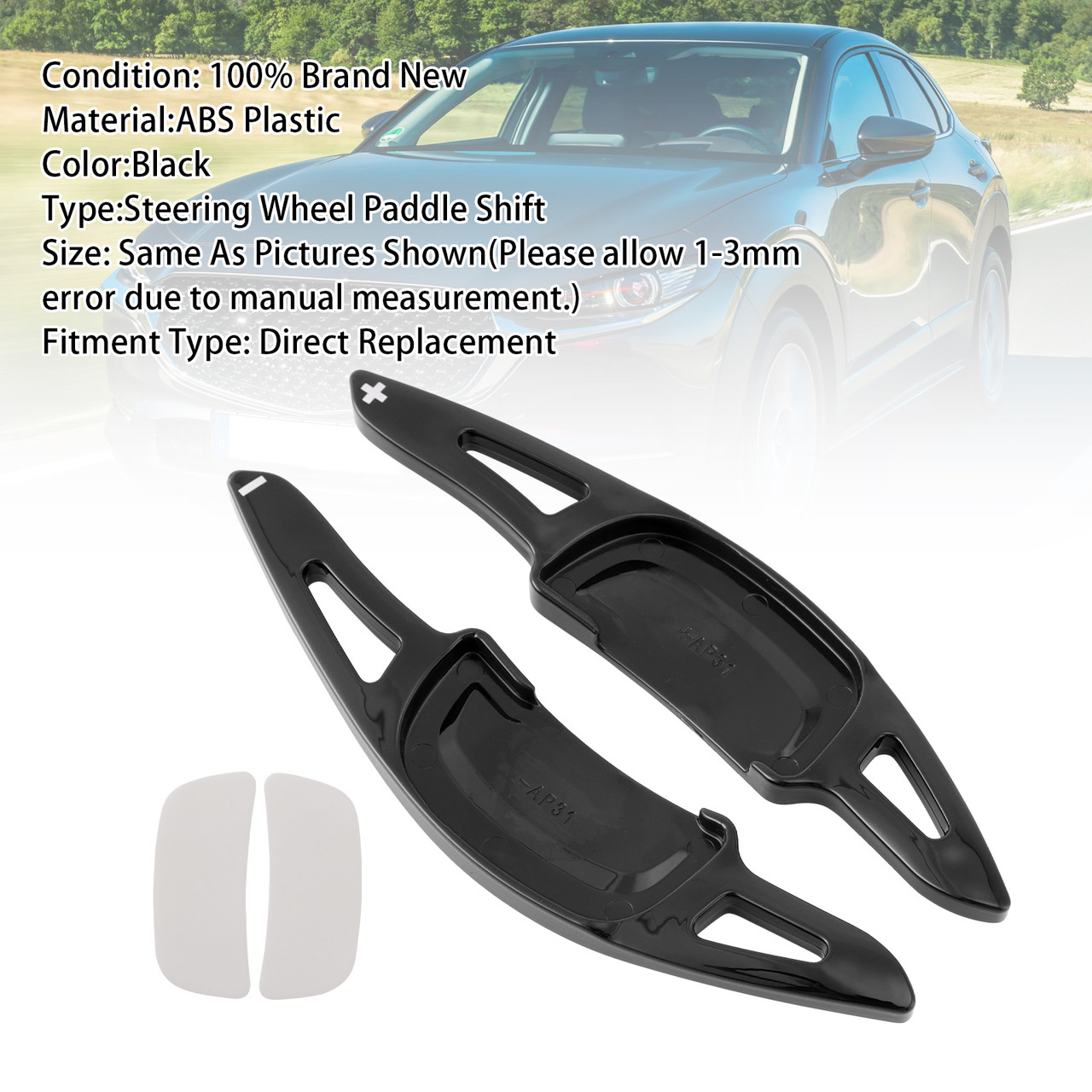 2023-2024 Mazda CX-50 Carbon Look Steering Wheel Paddle Shifter Extension Black Generic 2023-2024 Mazda CX-50 Carbon Look Steering Wheel Paddle Shifter Extension Black Generic