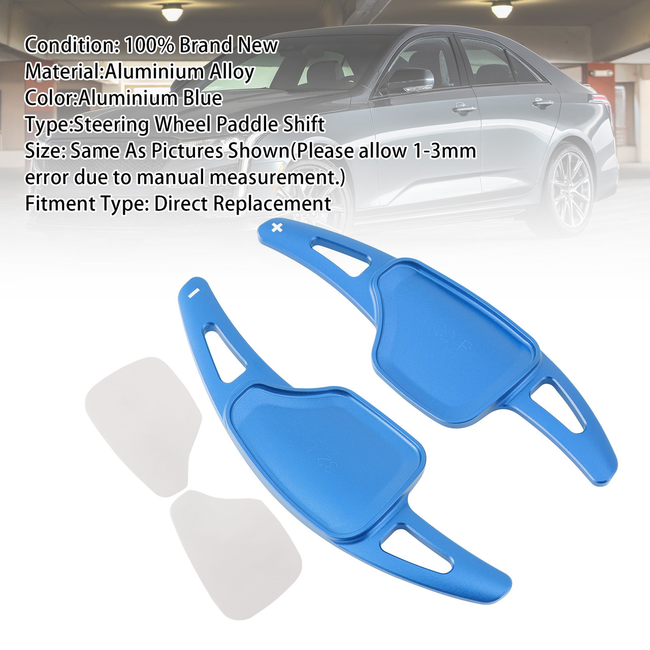 2020-2025 Cadillac XT6 Steering Wheel Paddle Shifter Extension Aluminium Blue Generic 2020-2025 Cadillac XT6 Steering Wheel Paddle Shifter Extension Aluminium Blue Generic