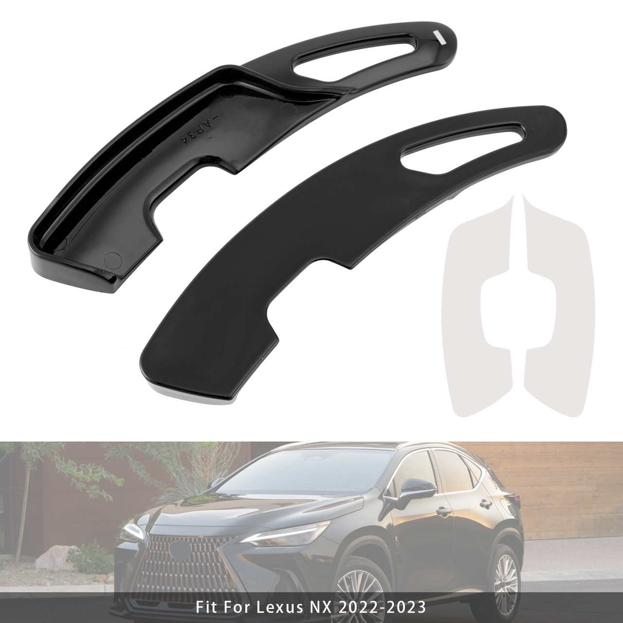 2018-2024 Lexus RX NX UX ES LS LM Steering Wheel Paddle Shifter Extension Black Generic 2018-2024 Lexus RX NX UX ES LS LM Steering Wheel Paddle Shifter Extension Black Generic