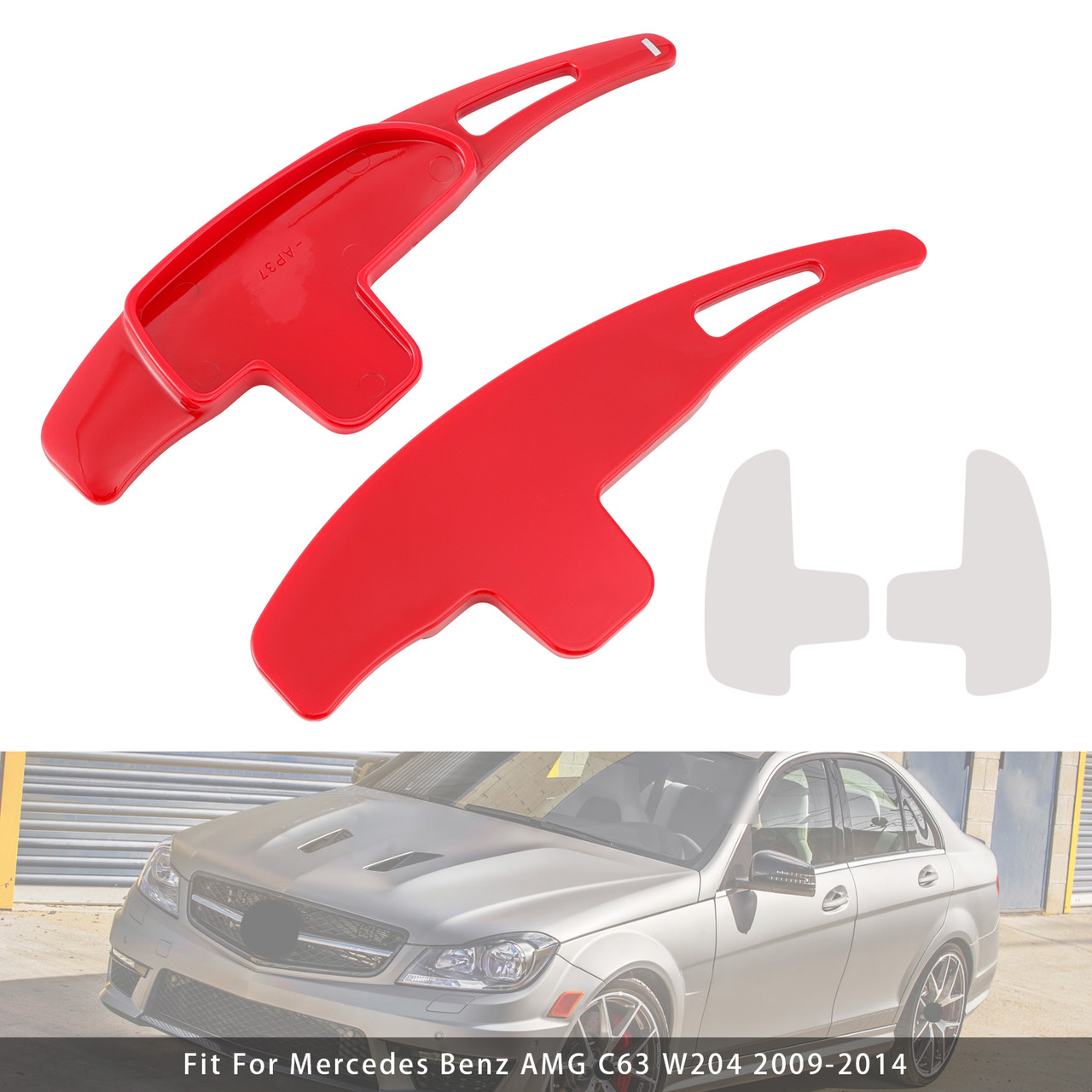 2007-2018 Mercedes Benz AMG Steering Wheel Paddle Shifter Extension Red Generic 2007-2018 Mercedes Benz AMG Steering Wheel Paddle Shifter Extension Red Generic