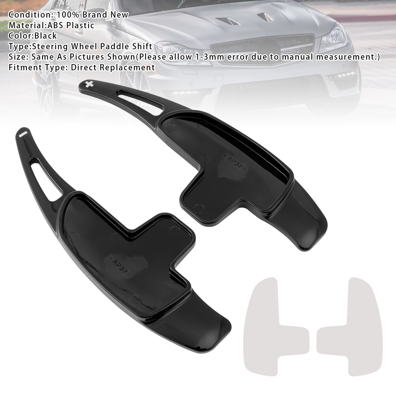 2007-2018 Mercedes Benz AMG Steering Wheel Paddle Shifter Extension Black Generic 2007-2018 Mercedes Benz AMG Steering Wheel Paddle Shifter Extension Black Generic