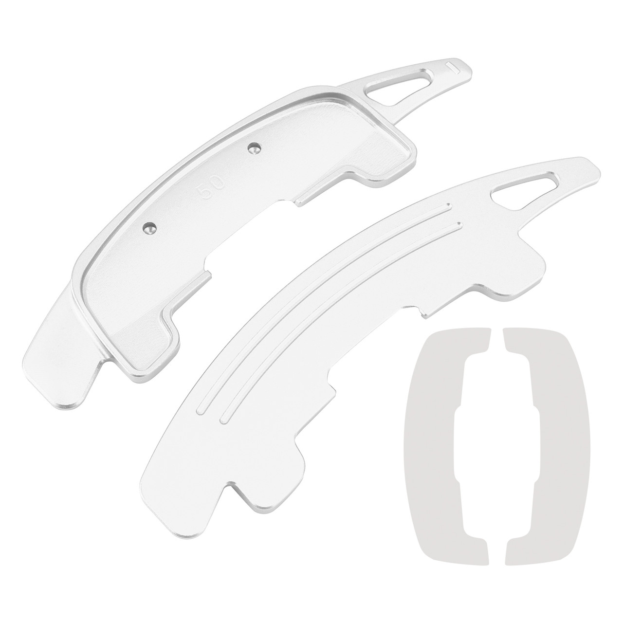 2021-2024 Range Rover Discovery Steering Wheel Paddle Shifter Extension Aluminium Silver Generic 2021-2024 Range Rover Discovery Steering Wheel Paddle Shifter Extension Aluminium Silver Generic