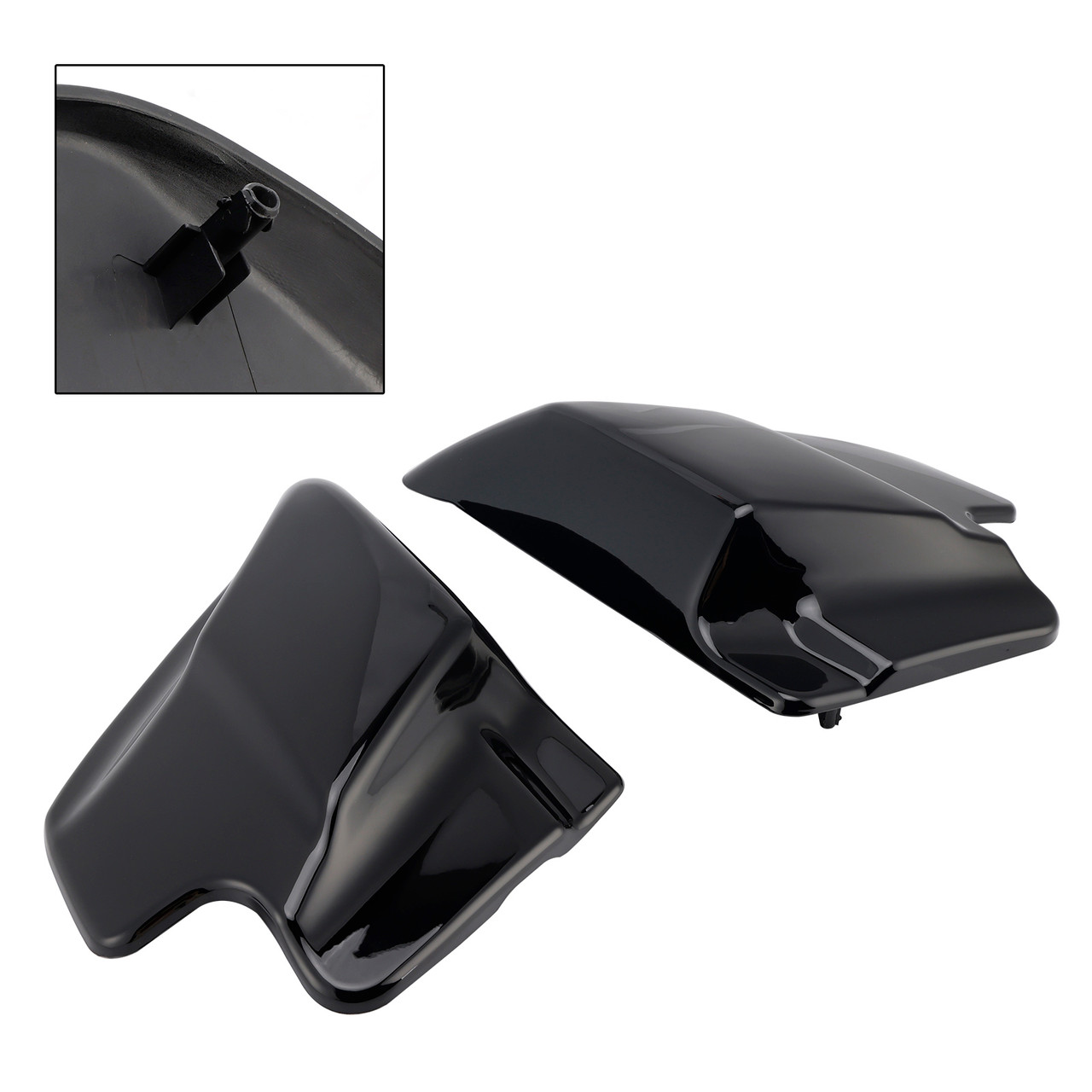 1997-2007 Road King FLHR Side Battery Cover Black Generic