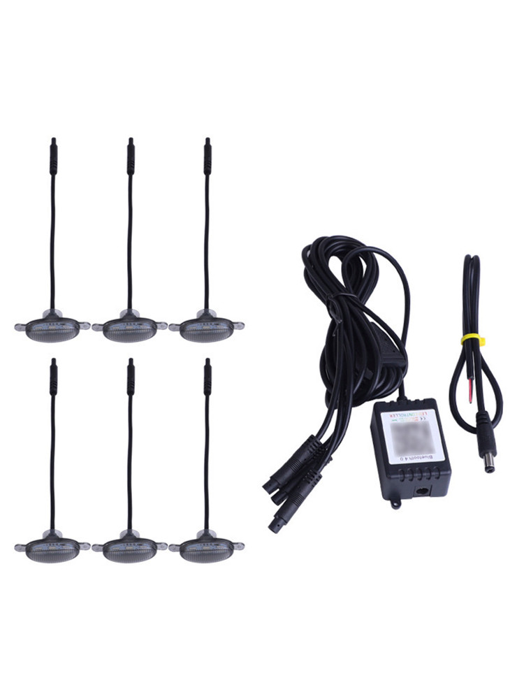 6Pcs Front Grille LED Lighting RGB With APP Controller For SUV off-road vehicles