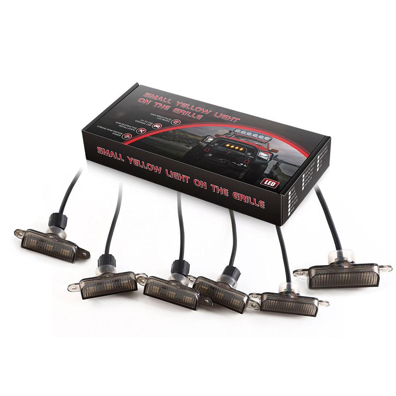 6Pcs Front Grille LED Lighting RGB With APP Controller For SUV off-road vehicles