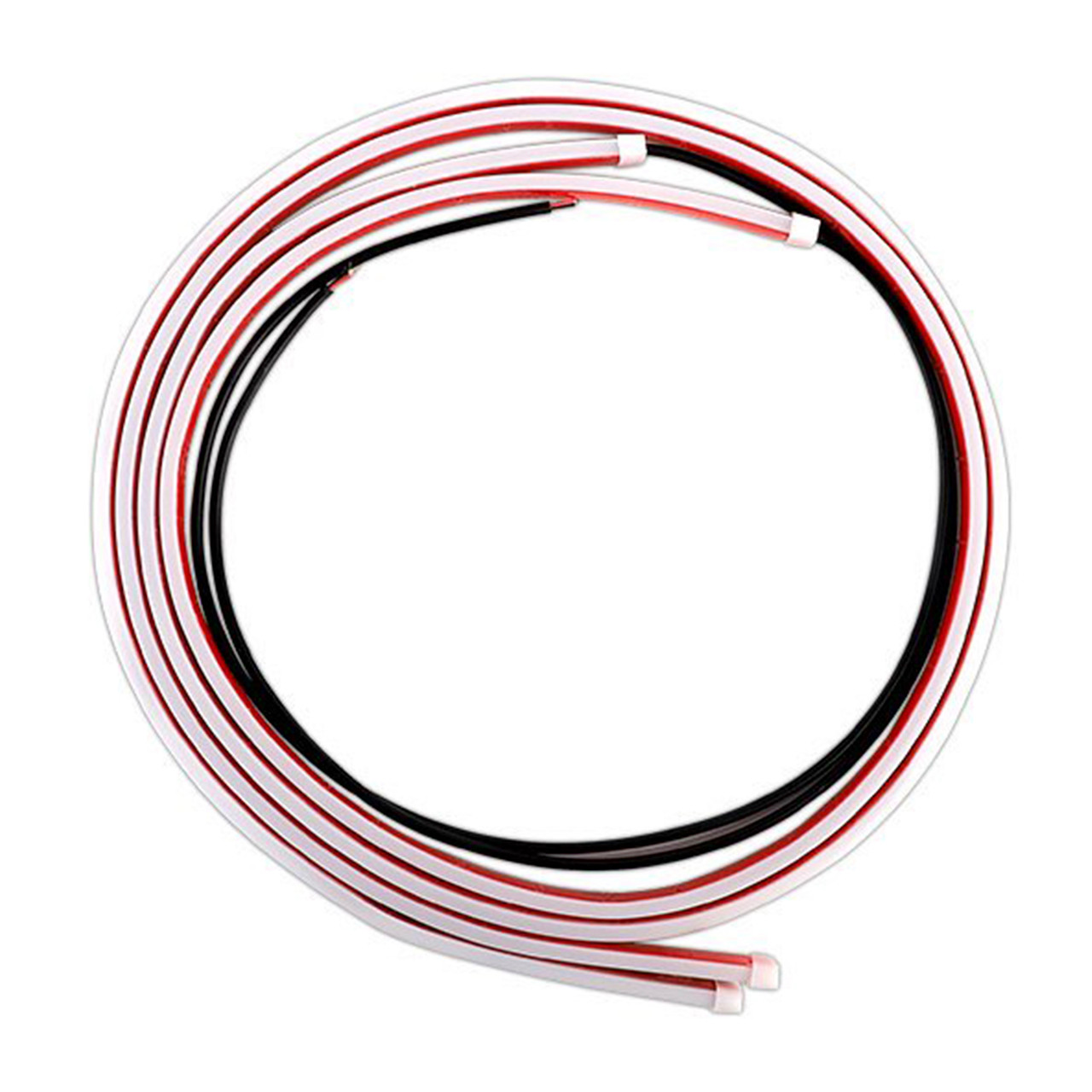 Car Door Decoration Light Strips Warning Flashing Red White Lamp 1.2m