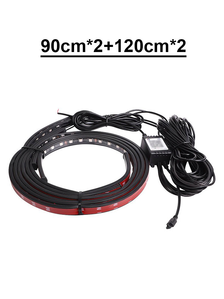 4Pcs LED Chassis Light Modified With Fantasy Ambient Light APP+Remote Control 90*2+120*2