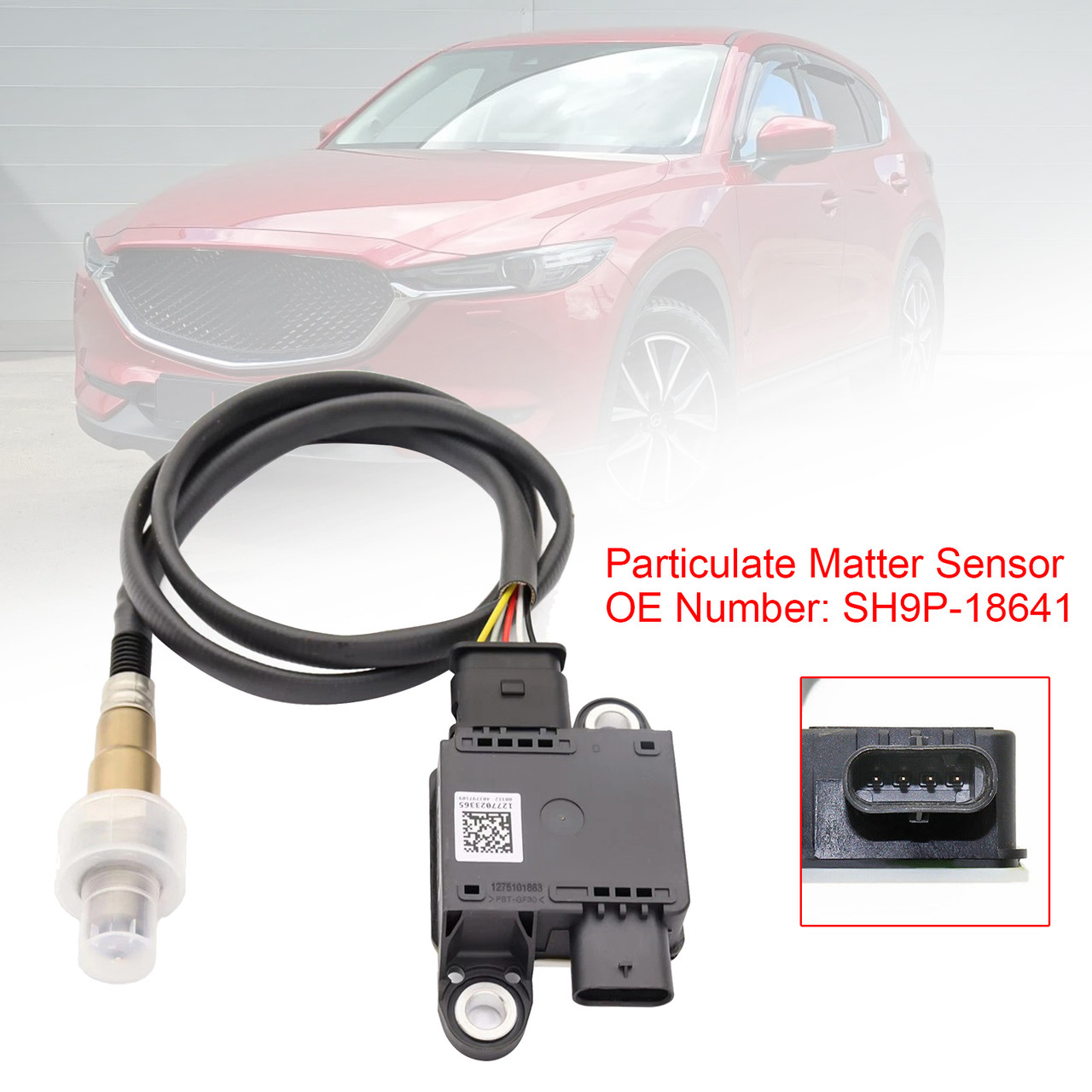 2019-2023 Mazda CX-5 CX5 2.2 Diesel KE KF Particulate Matter Sensor SH9P-18641B Generic 2019-2023 Mazda CX-5 CX5 2.2 Diesel KE KF Particulate Matter Sensor SH9P-18641B Generic