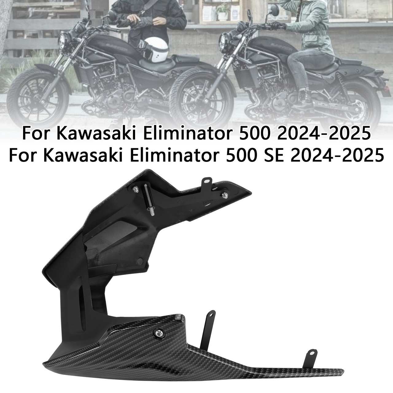 2024-2025 Kawasaki Eliminator 400 450 500 Lower Fairings Full Belly Pan Carbon Generic 2024-2025 Kawasaki Eliminator 400 450 500 Lower Fairings Full Belly Pan Carbon Generic