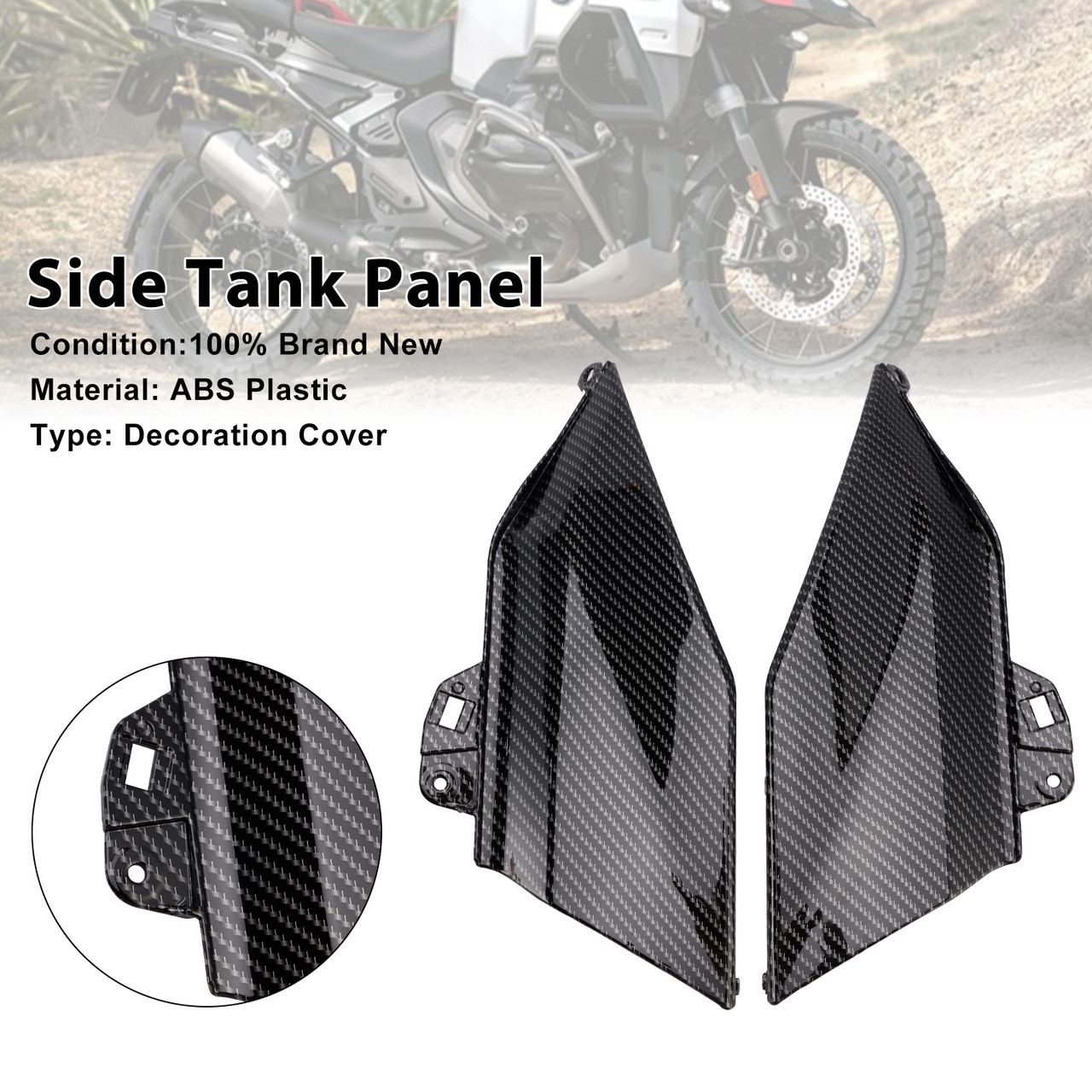 2024-2025 BMW R1300GS Side Tank Panel Carbon Generic 2024-2025 BMW R1300GS Side Tank Panel Carbon Generic