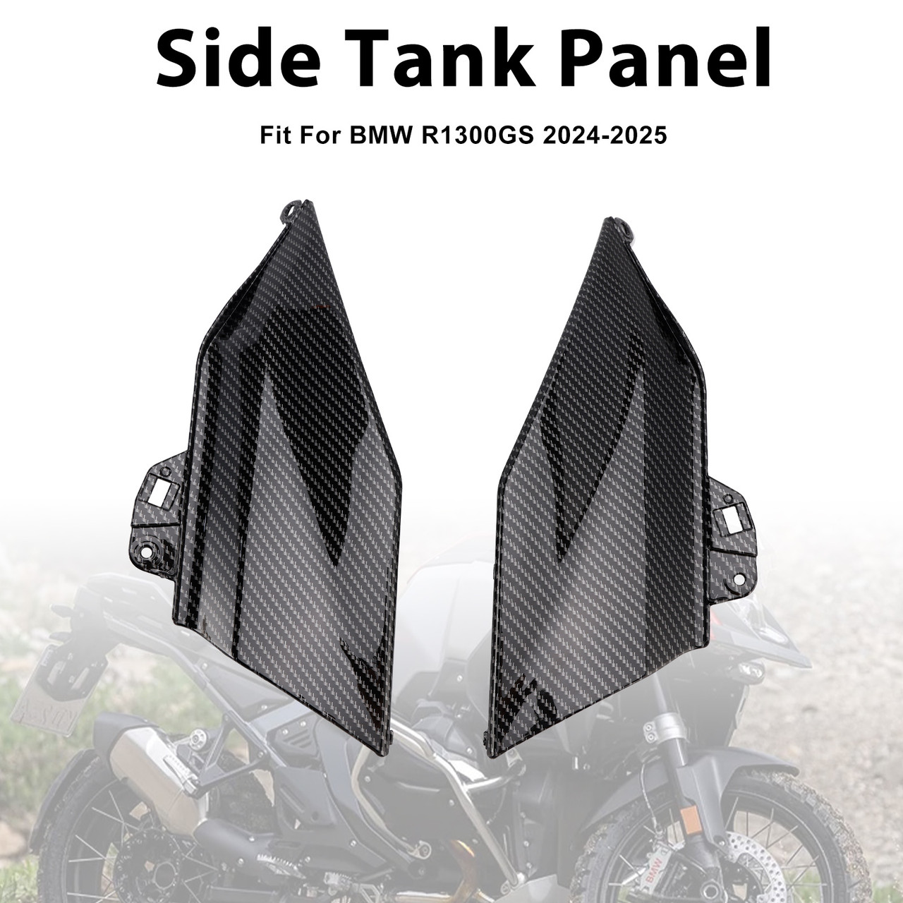 2024-2025 BMW R1300GS Side Tank Panel Carbon Generic 2024-2025 BMW R1300GS Side Tank Panel Carbon Generic