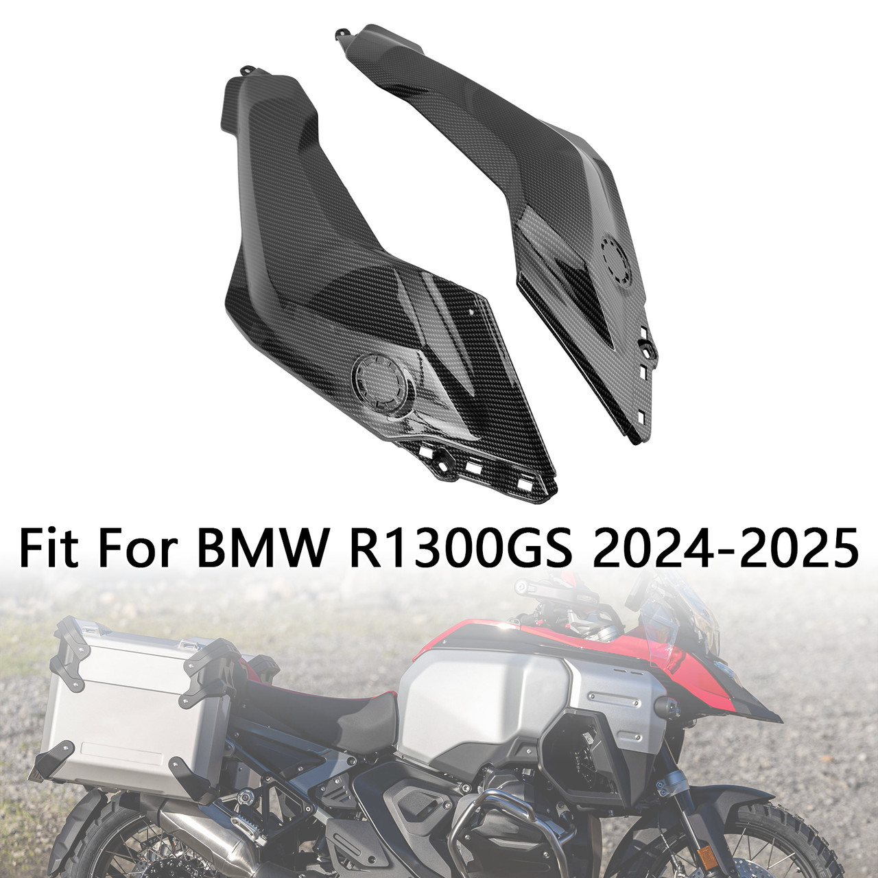 2024-2025 BMW R1300GS 2x Side Tank Cover Carbon Generic