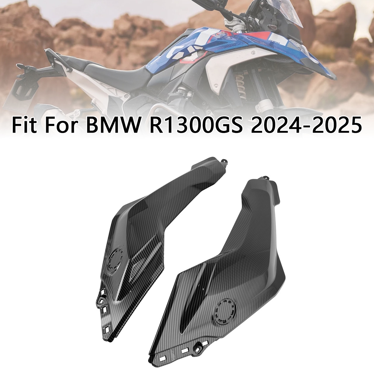 2024-2025 BMW R1300GS 2x Side Tank Cover Carbon Generic