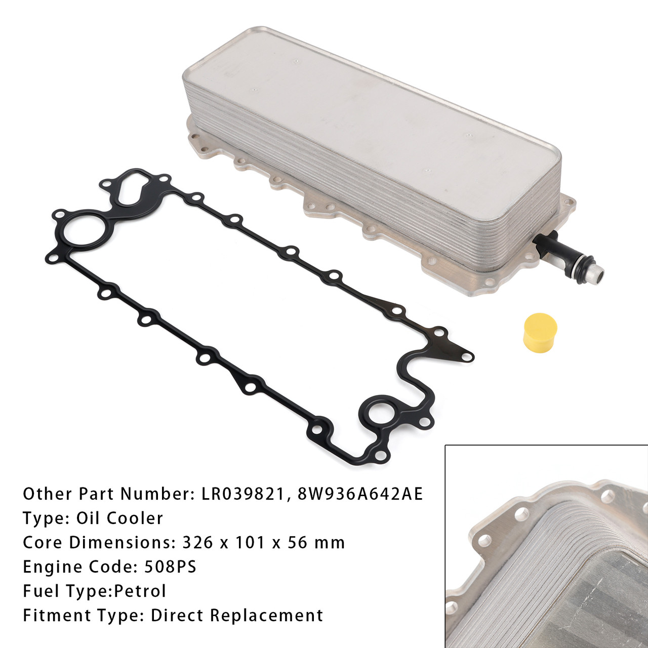 2009-2021 Land Rover Range Rover Engine Oil Cooler LR039821 Generic 2009-2021 Land Rover Range Rover Engine Oil Cooler LR039821 Generic