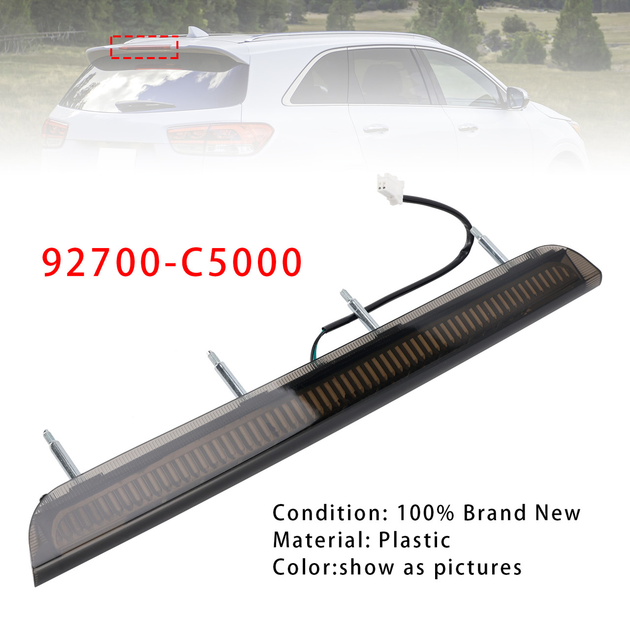 2016-2020 KIA SORENTO 3.3L Rear Stop Lamp 3rd High Brake Lamp LED 92700-C5000 Generic