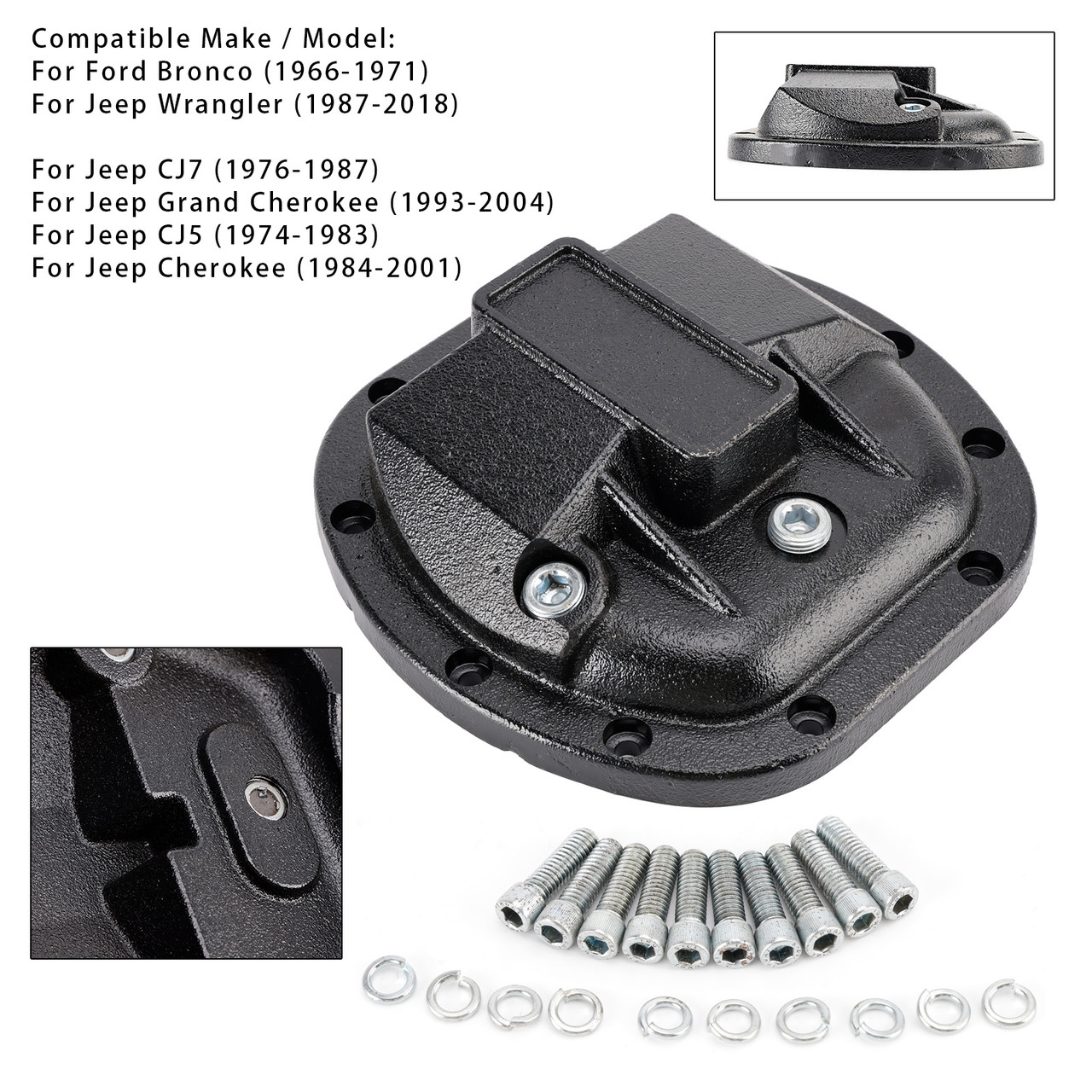 1981-1986 Jeep Scrambler Front Differential Cover YHCC-D30