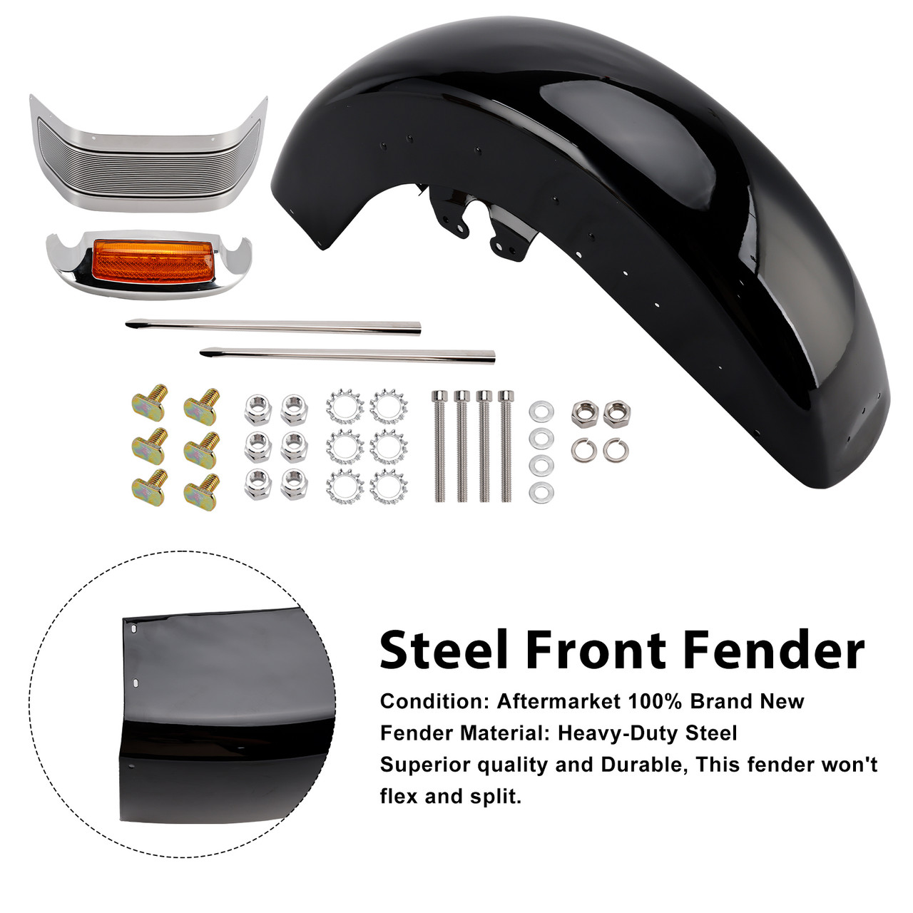 2015-2016 Harley-Davidson Electra Glide Ultra Classic Low-FLHTCUL Steel Front Fender Generic