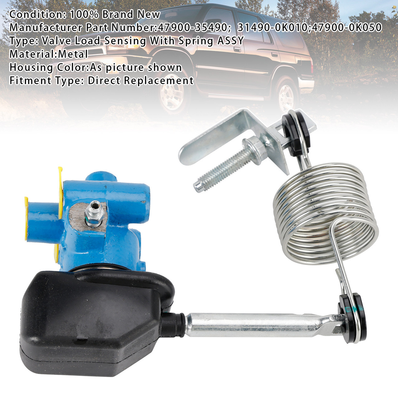 1995-2002 TOYOTA 4RUNNER Brake Load Sensing Valve With Spring ASSY 47900-35490 Generic