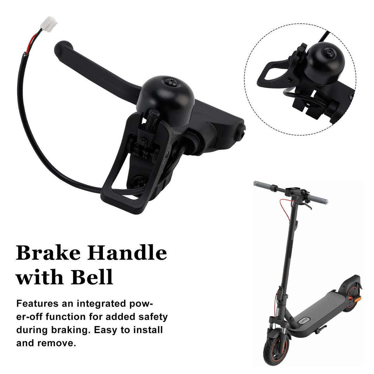 Brake Handle with Bells Compatible with Xiaomi 4Pro (1st Gen) E-Scooter