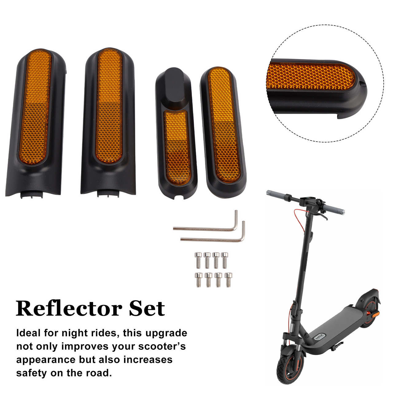 Set of 4 Scooter Side Covers with Rear Reflector for Xiaomi 4 Pro(1st Gen) Yellow Set of 4 Scooter Side Covers with Rear Reflector for Xiaomi 4 Pro(1st Gen) Yellow
