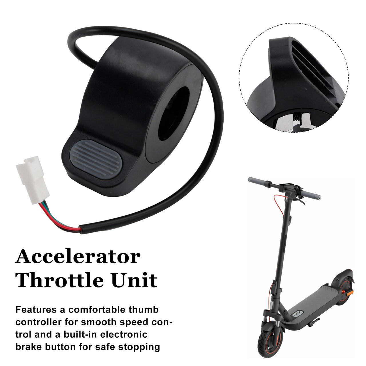 Accelerator Throttle Unit For Xiaomi 4 Pro (1st Gen) Electric Scooter Gray Accelerator Throttle Unit For Xiaomi 4 Pro (1st Gen) Electric Scooter Gray