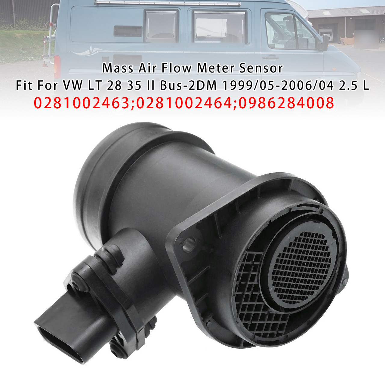 2001-2005 VW Passat Passat Variant 3B6 3B3 Mass Air Flow Meter Sensor 0281002463 Generic 2001-2005 VW Passat Passat Variant 3B6 3B3 Mass Air Flow Meter Sensor 0281002463 Generic