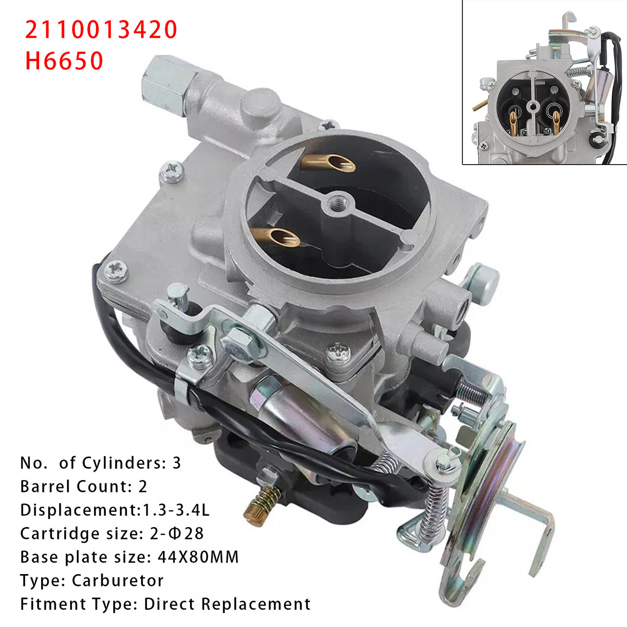 1982-1989 Toyota Forklift Corolla Liteace Carburetor 21100-13420 Generic