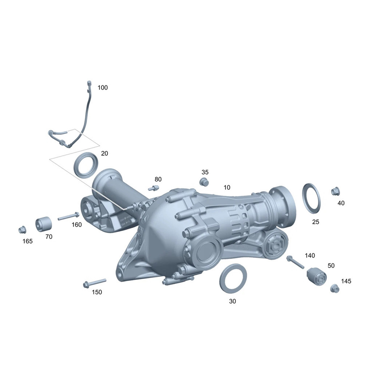 2021-2024 Benz GLE GLS W167 AMG 4MATIC Front Differential 3.69 Ratio A1673305200 Generic