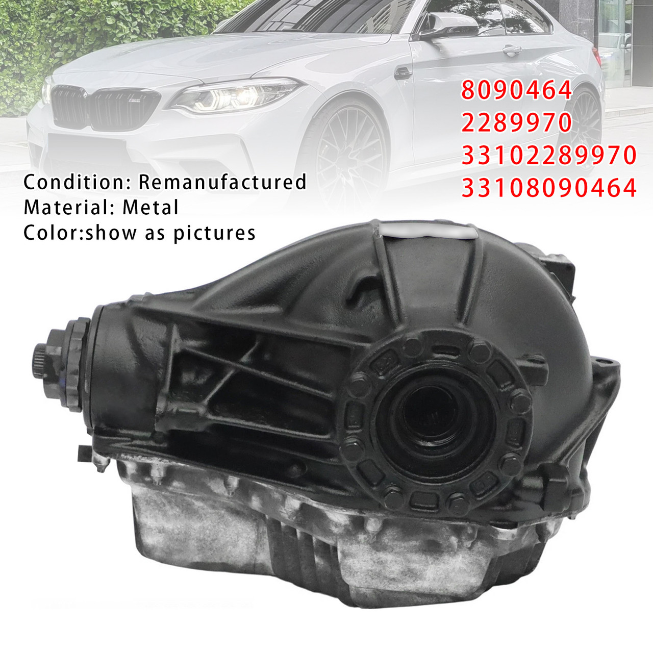 BMW F80 M3 F82 F83 M4 F87 M2 Rear Differential 3.46 Ratio 8090464