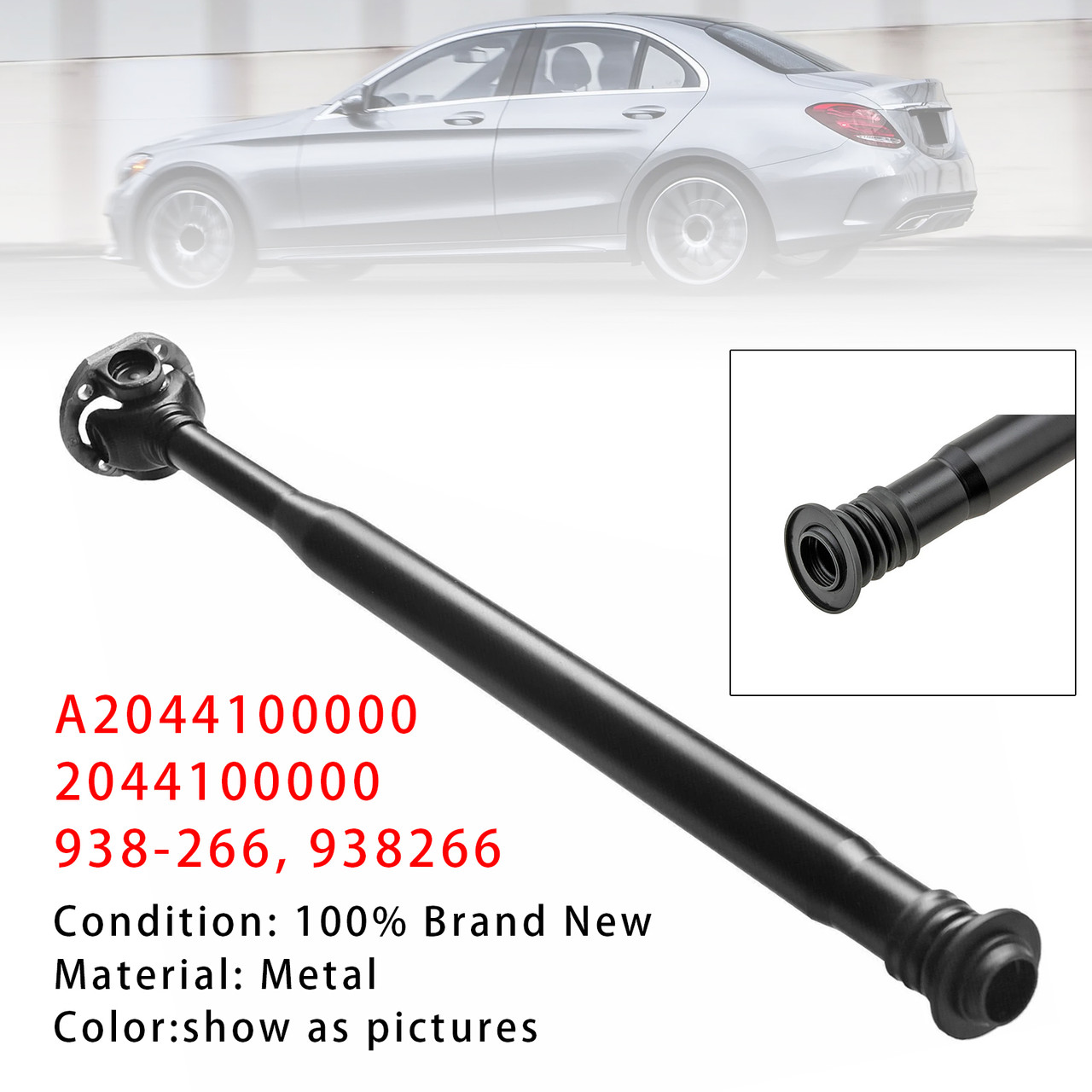 2015-2017 Mercedes-Benz C300 W205 L4 2.0L Front Side Front Driveshaft Prop Shaft 2044100000 Generic 2015-2017 Mercedes-Benz C300 W205 L4 2.0L Front Side Front Driveshaft Prop Shaft 2044100000 Generic