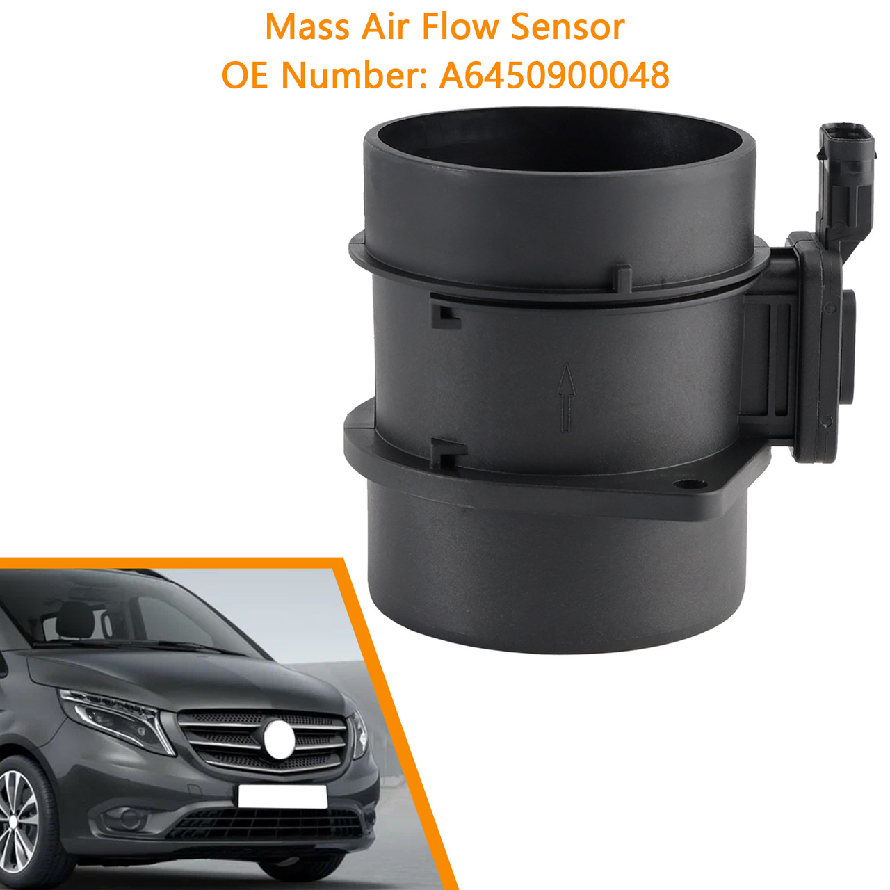 Mercedes W205 W246 Vito W447 Sprinter B906 Mass Air Flow Sensor A6450900048 5WK98101 Generic Mercedes W205 W246 Vito W447 Sprinter B906 Mass Air Flow Sensor A6450900048 5WK98101 Generic
