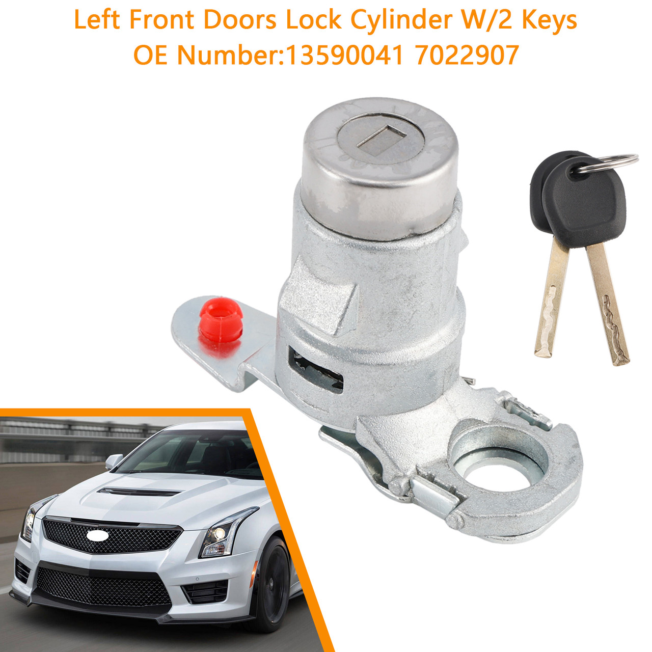 2014-2023 GMC Sierra Terrain Yukon Single Door Lock Cylinder W/2 Keys 13590041 7022907 Generic