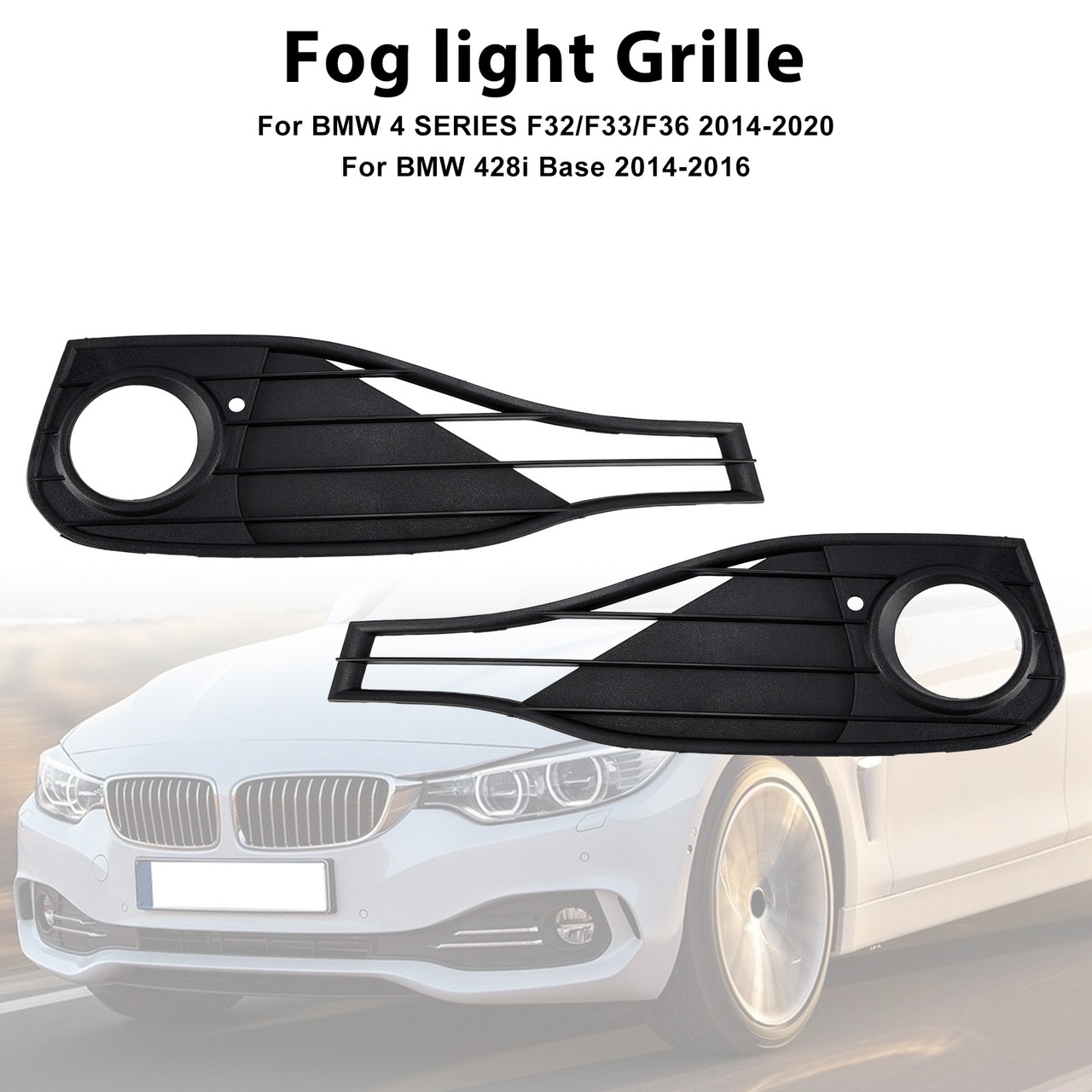 2014-2020 BMW 428i 430i 435i 440i 2* Fog light Grille (left+right) 51117294683 Generic