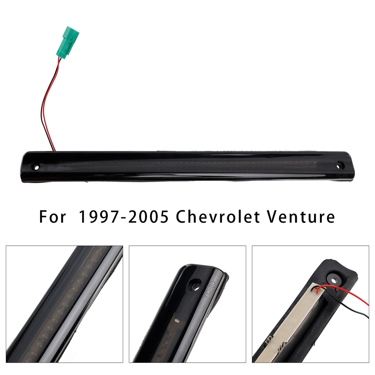 2005-2008 Chevrolet Uplander 3rd Brake Light Rear 15264475 Black and Red Generic