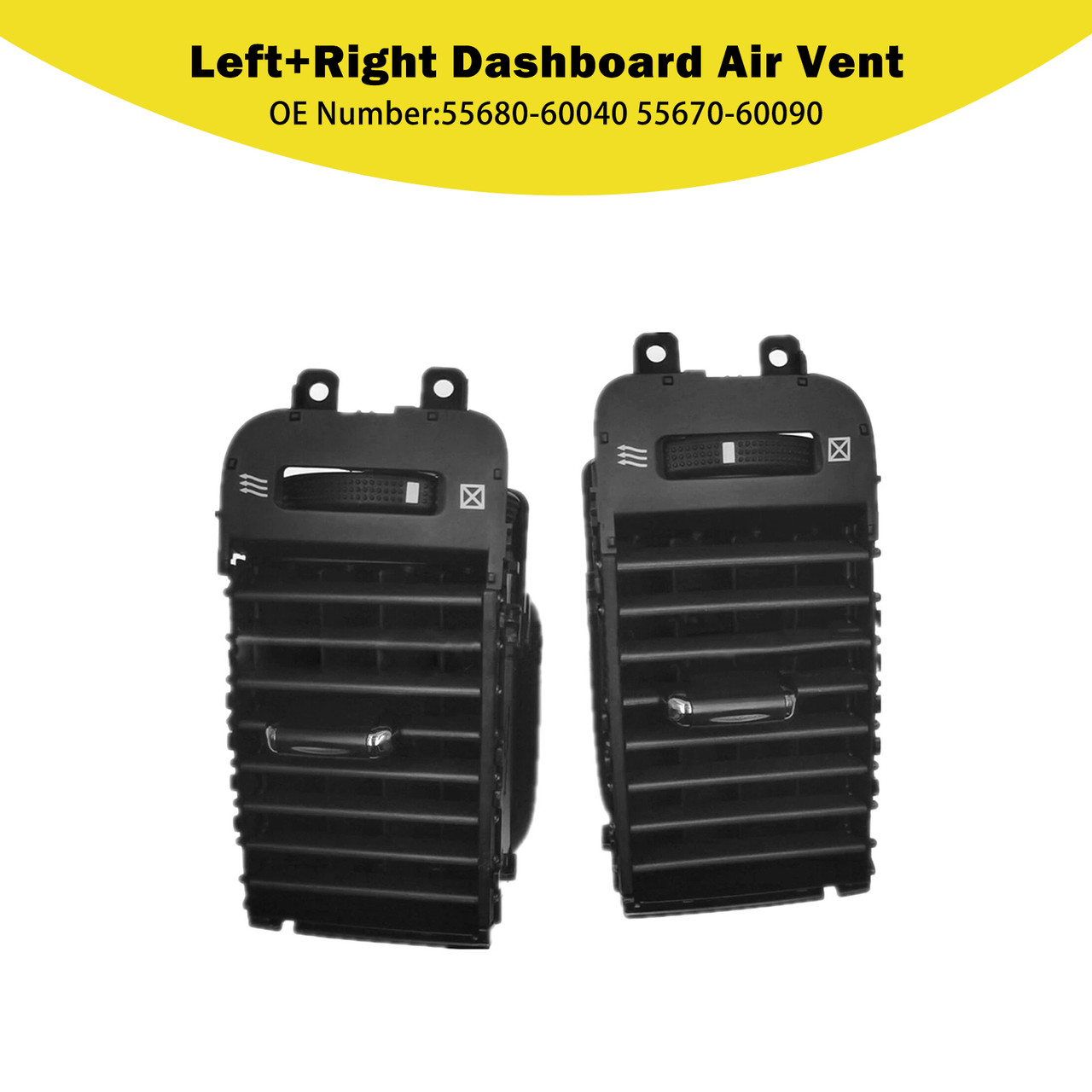 2003-2009 Toyota Land Cruiser Prado J120 Pair Left+Right Dashboard Air Vent Generic