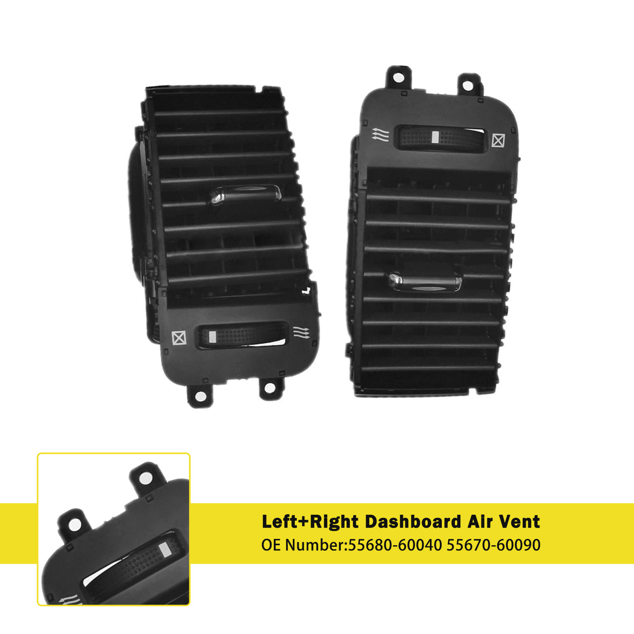 2003-2009 Lexus GX470 Pair Left+Right Dashboard Air Vent Generic
